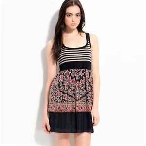 Bailey 44 Island Fever Stripe Scarf Print Dress M